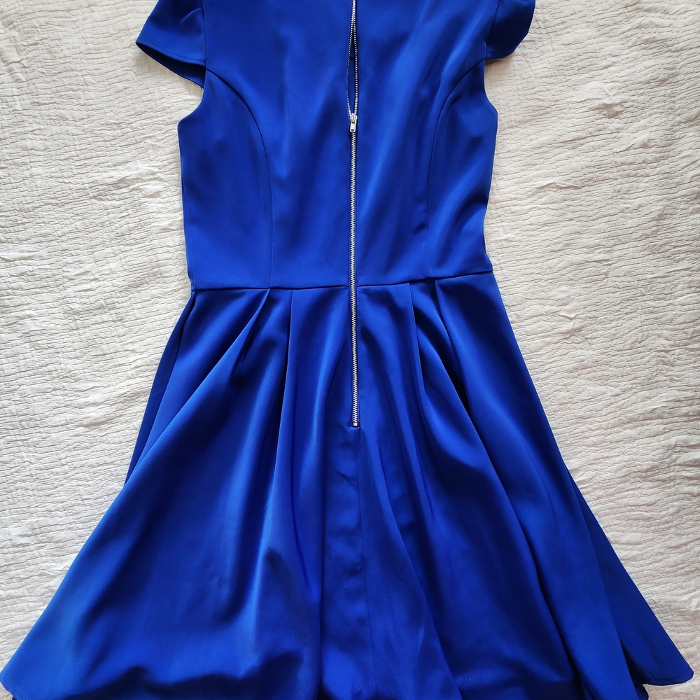 Topshop Vibrant Blue Mini Dress - Picture 3 of 5